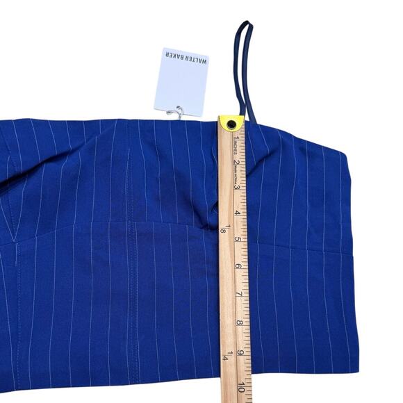 Walter Baker Tanvi Strapless Bustier Top Pinstripe Blue - Picture 9 of 11